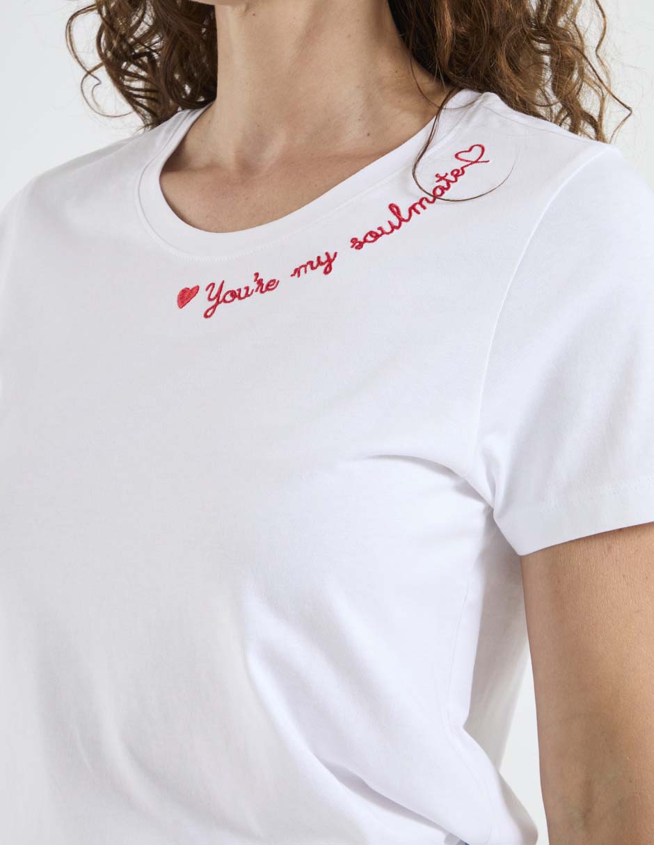 Playera manga corta cuello redondo para mujer 4