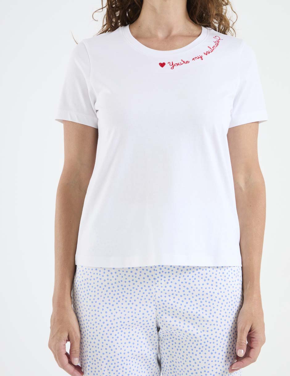 Playera manga corta cuello redondo para mujer 5