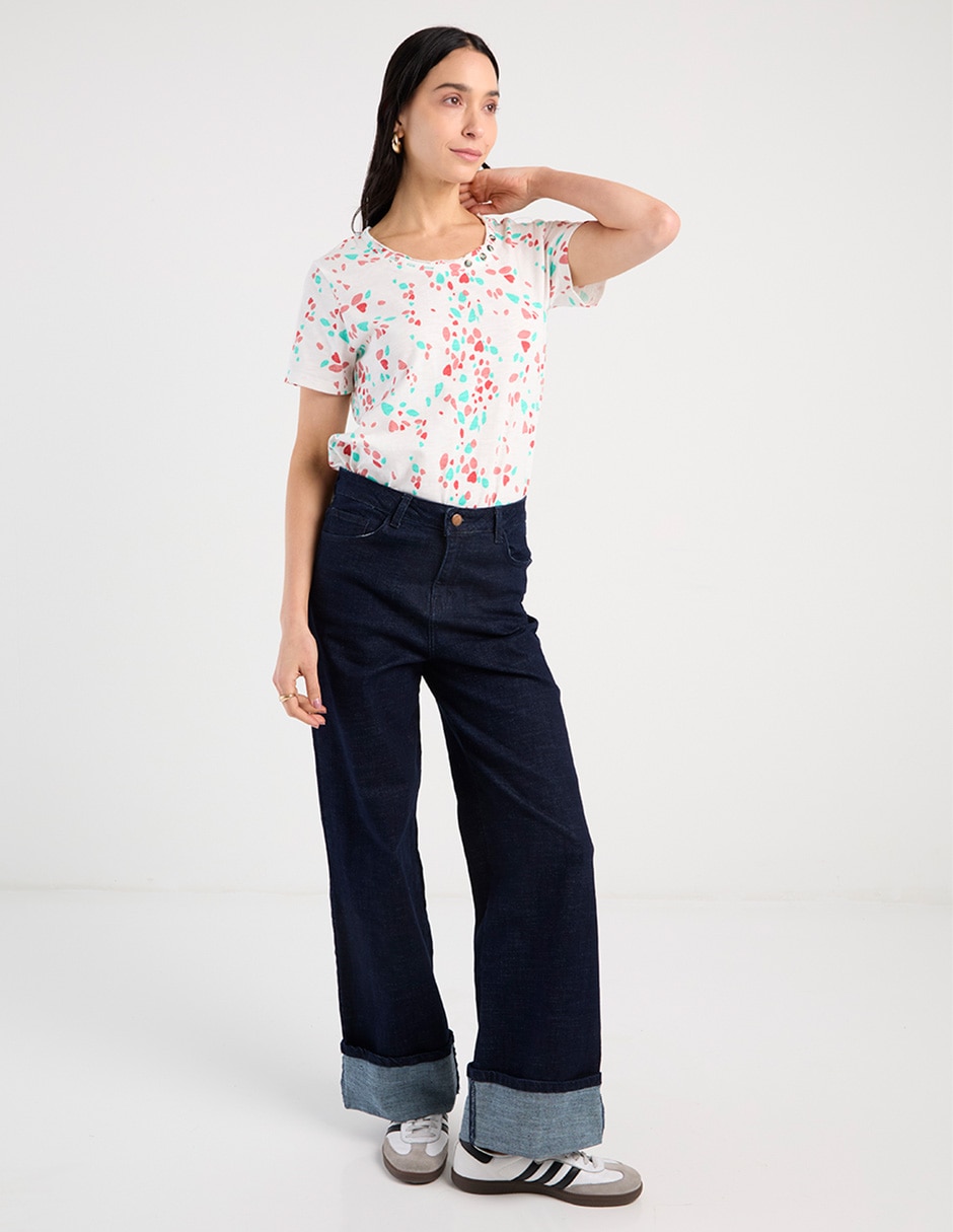 Playera manga corta cuello redondo para mujer 3