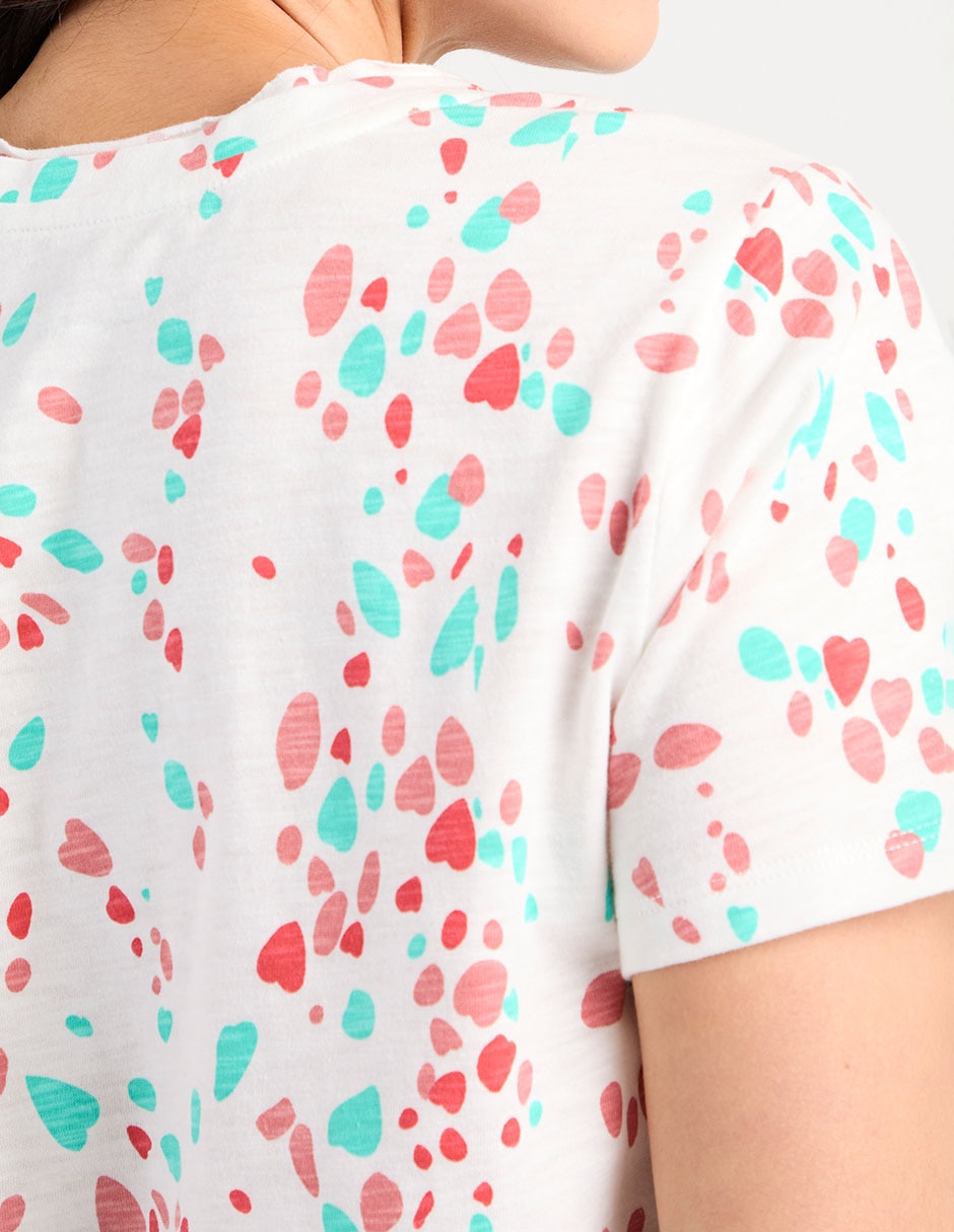 Playera manga corta cuello redondo para mujer 5