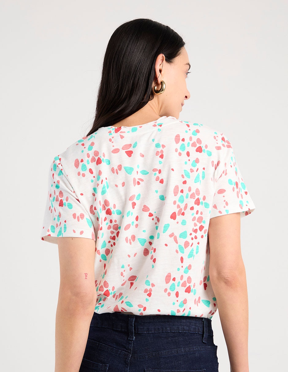 Playera manga corta cuello redondo para mujer 7