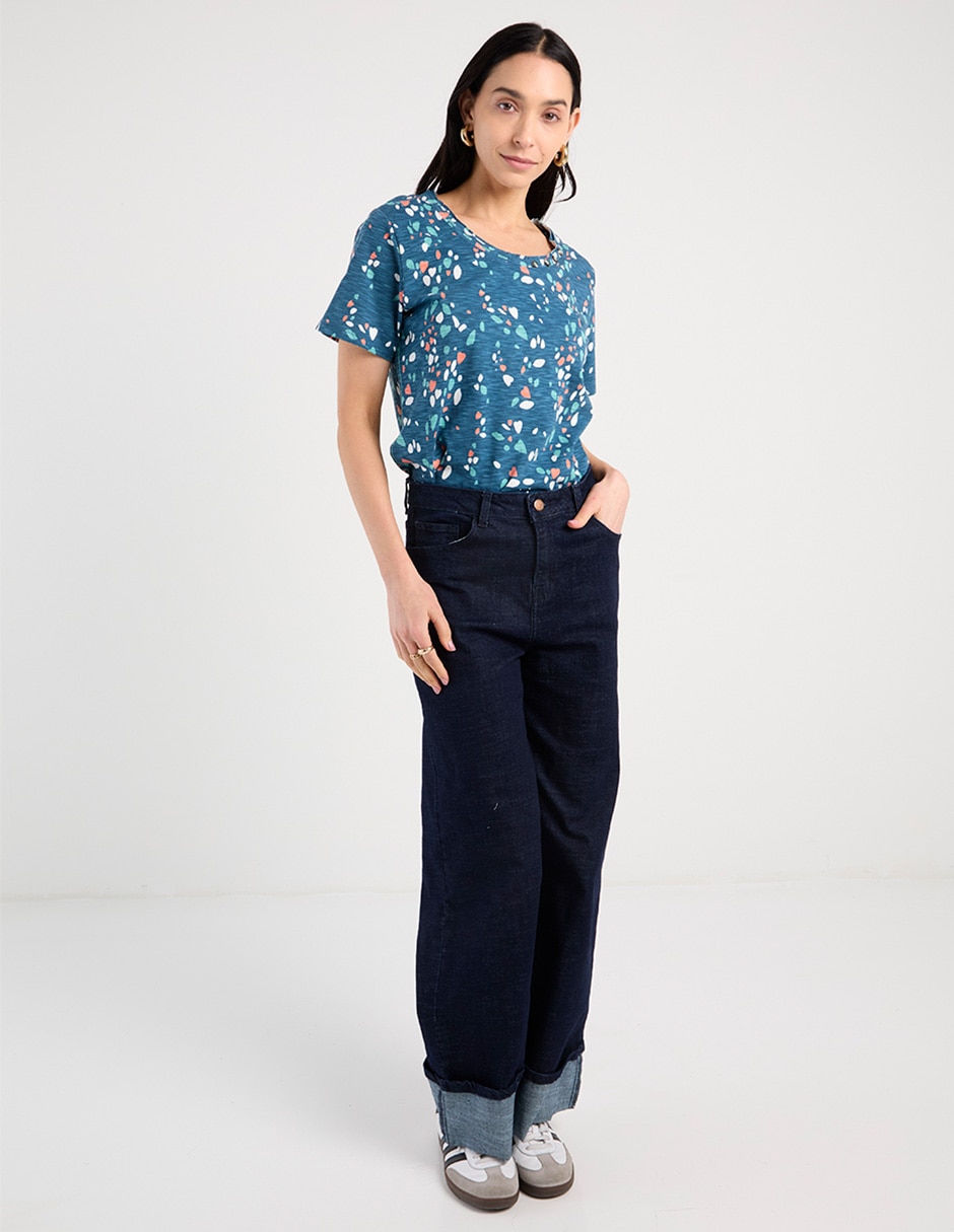 PLAYERA WKM26042-02, CH, AZUL PROFUNDO