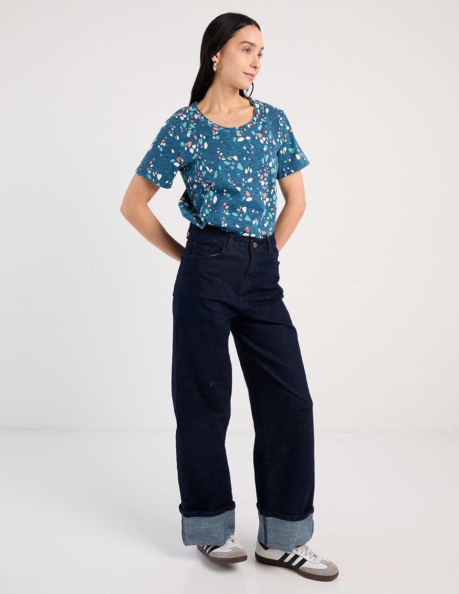 PLAYERA WKM26042-02, CH, AZUL PROFUNDO