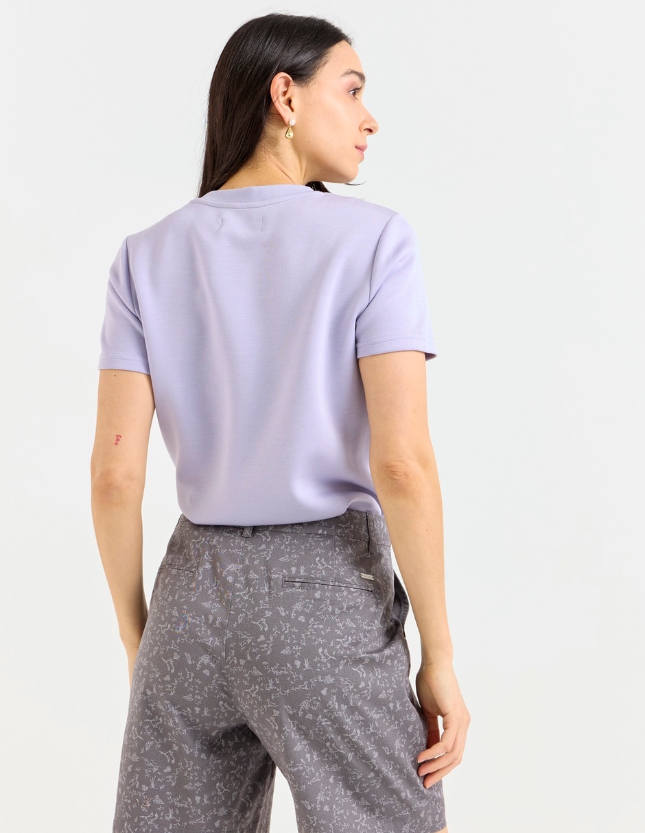 Playera manga corta cuello redondo para mujer 2