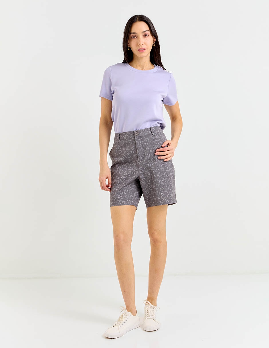 Playera manga corta cuello redondo para mujer 3