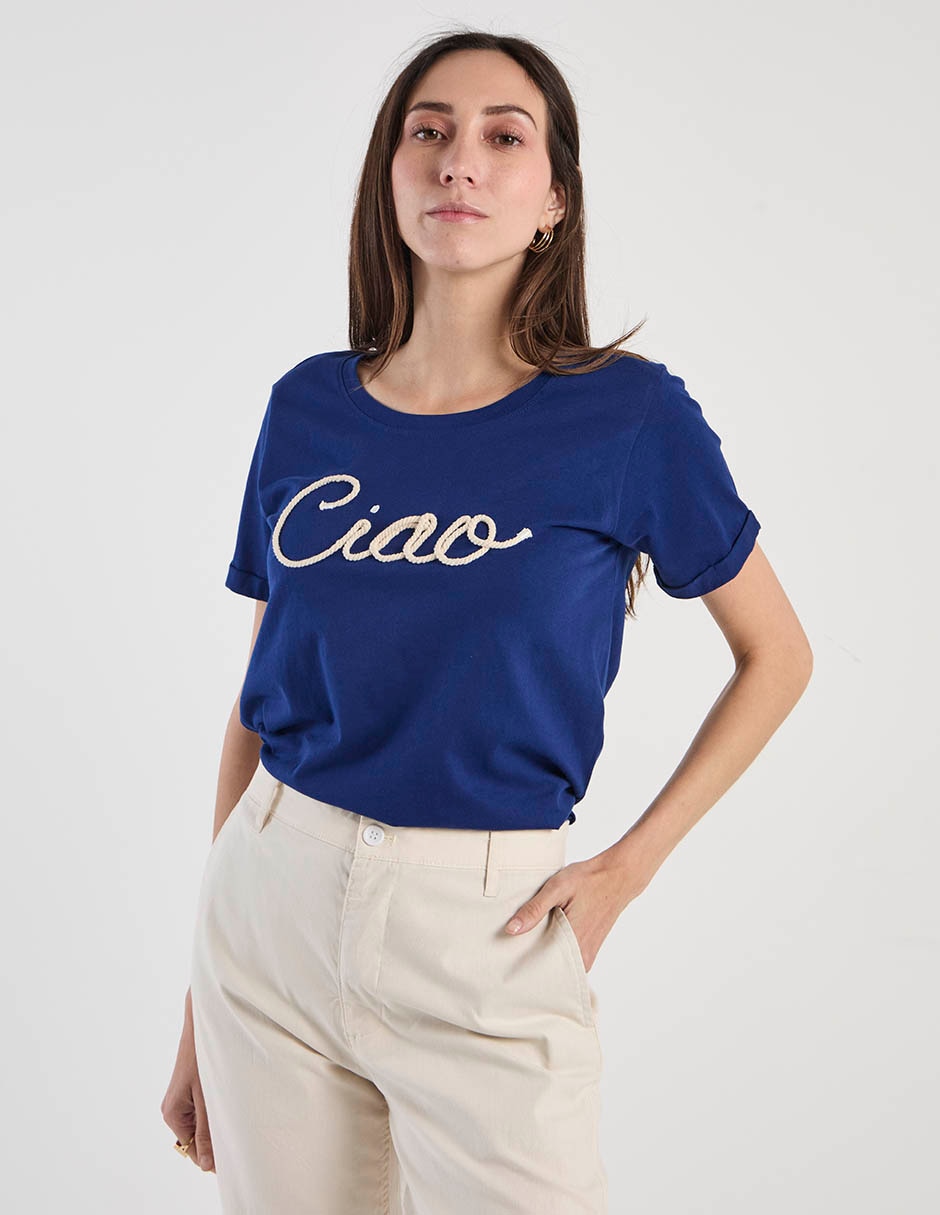 Playera manga corta cuello redondo para mujer 2