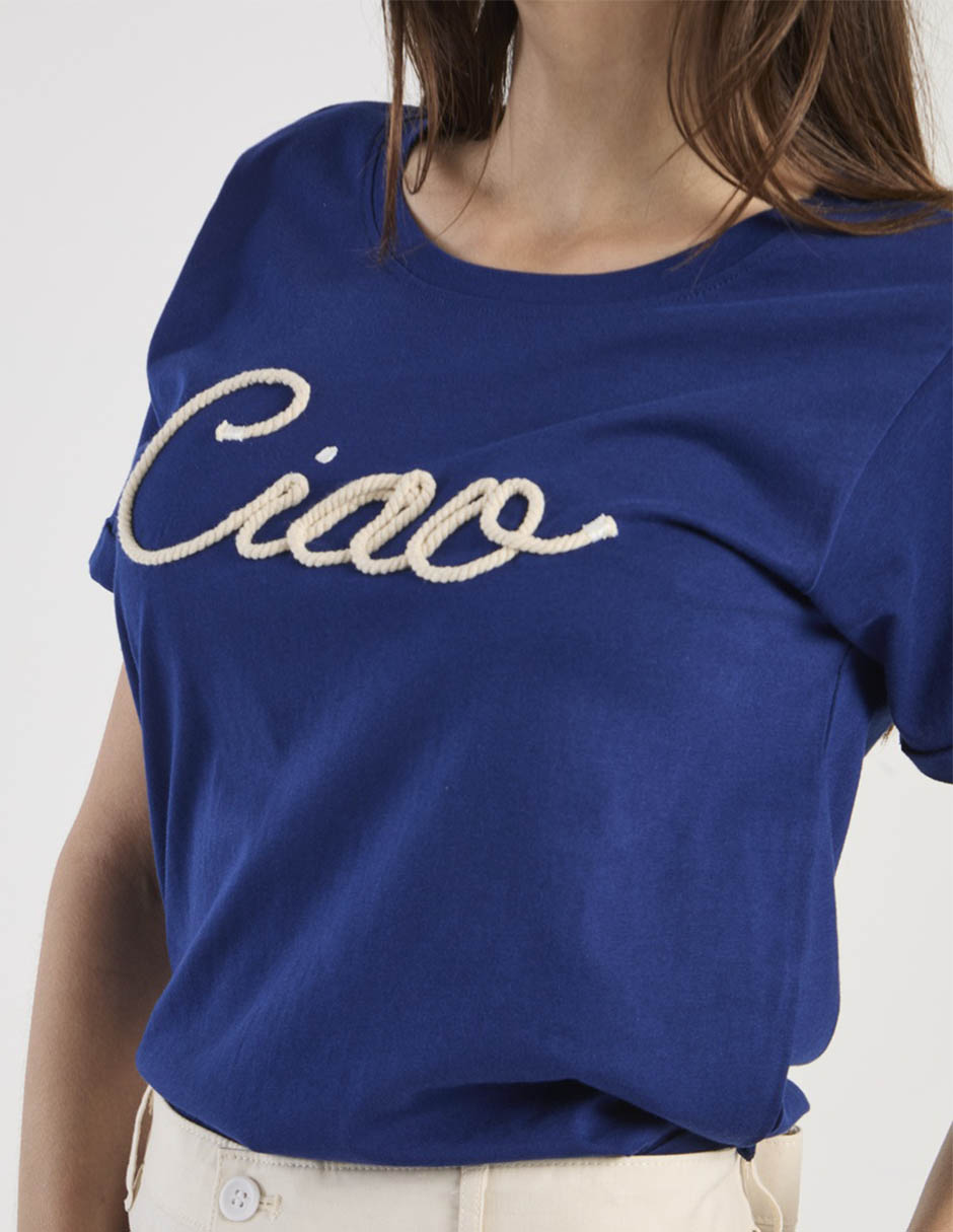 Playera manga corta cuello redondo para mujer 4