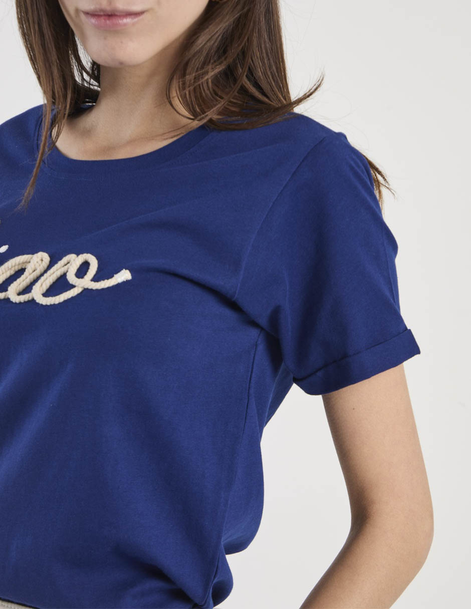 Playera manga corta cuello redondo para mujer 5