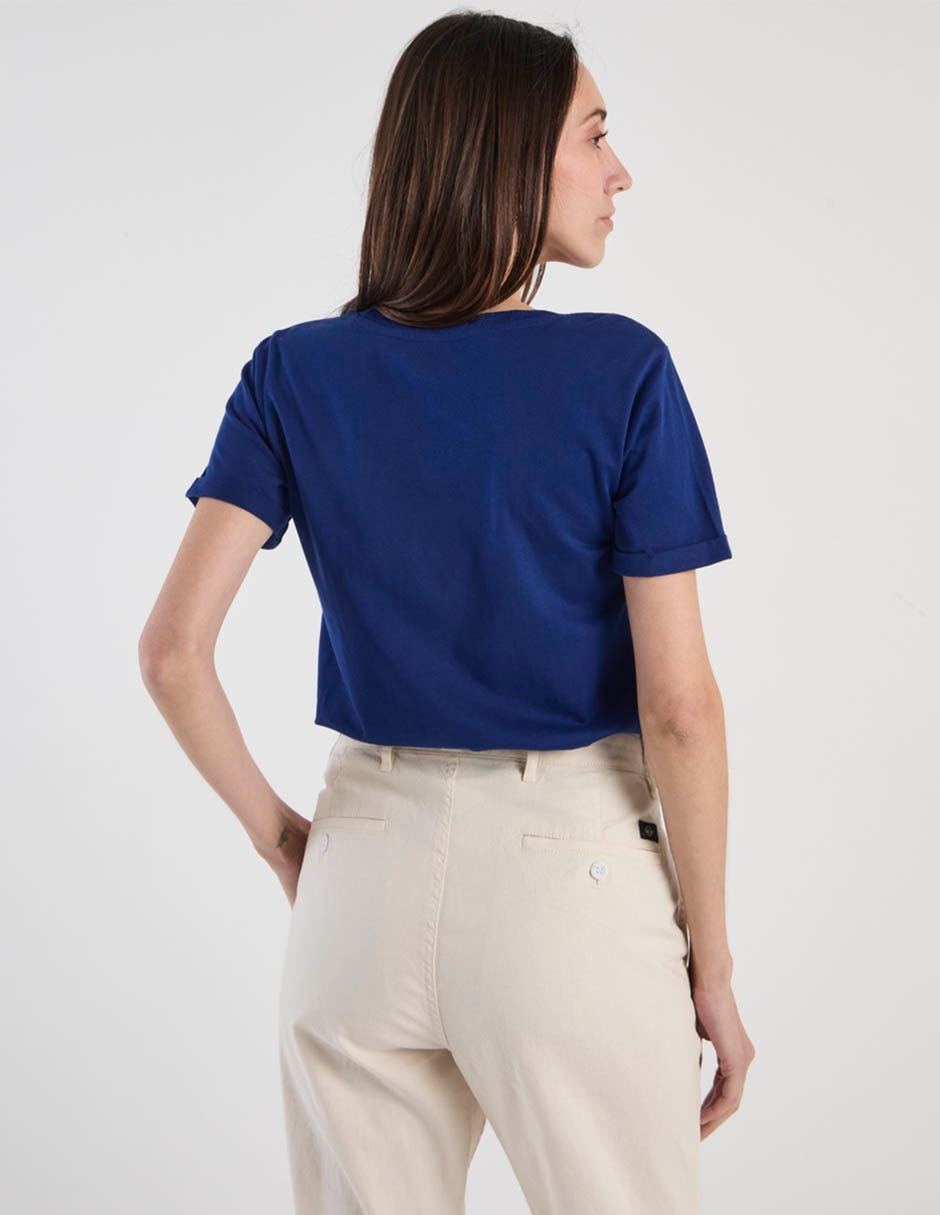 Playera manga corta cuello redondo para mujer 6