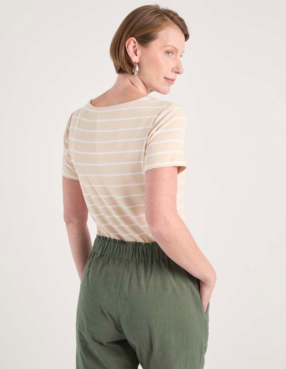 Playera manga corta cuello redondo para mujer 2