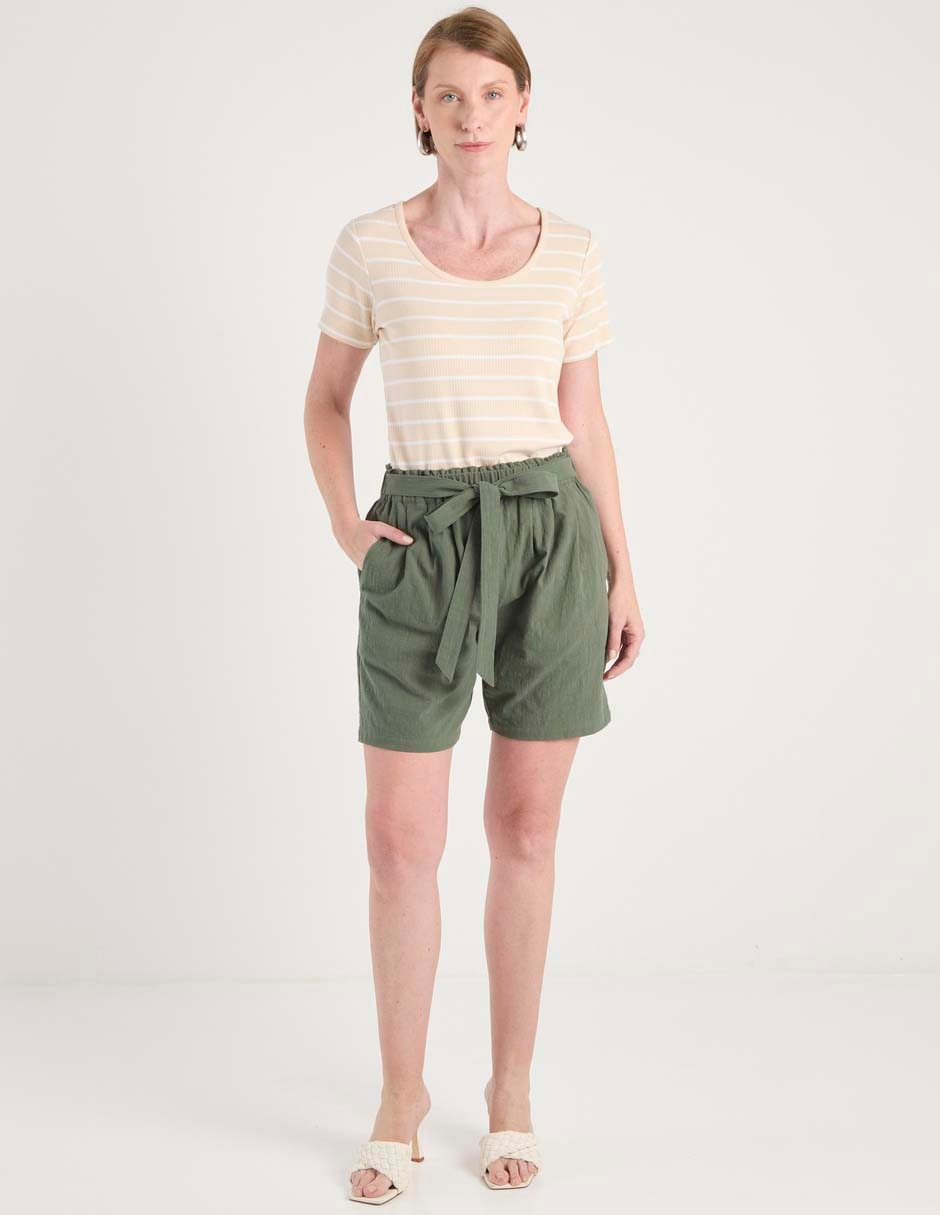 Playera manga corta cuello redondo para mujer 3