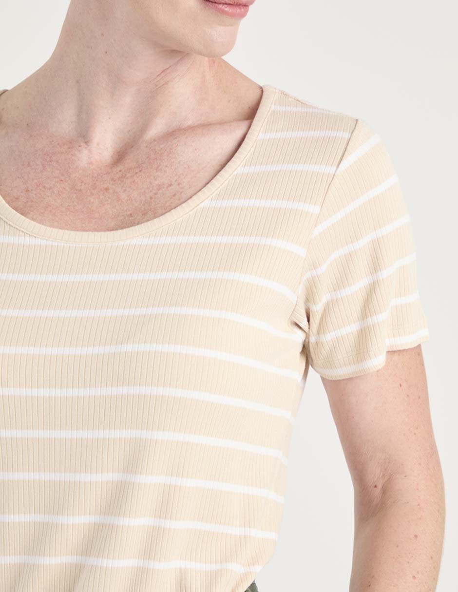 Playera manga corta cuello redondo para mujer 4