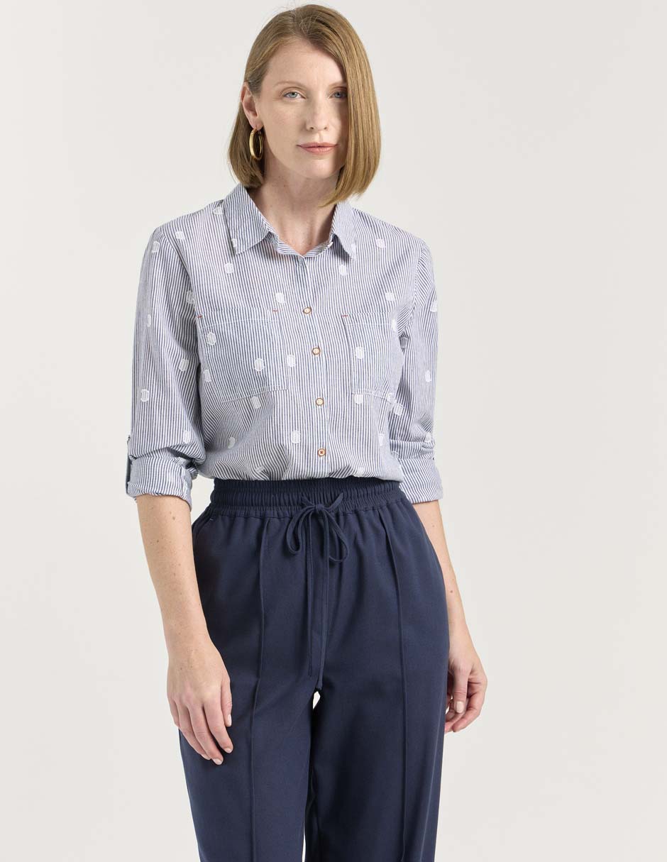 Blusa manga larga para mujer