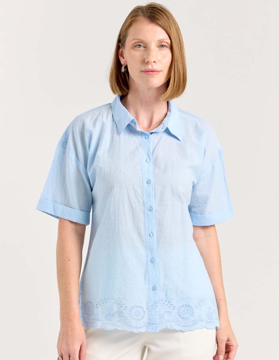 Blusa camisera manga al codo para mujer Blusa camisera manga al codo para mujer