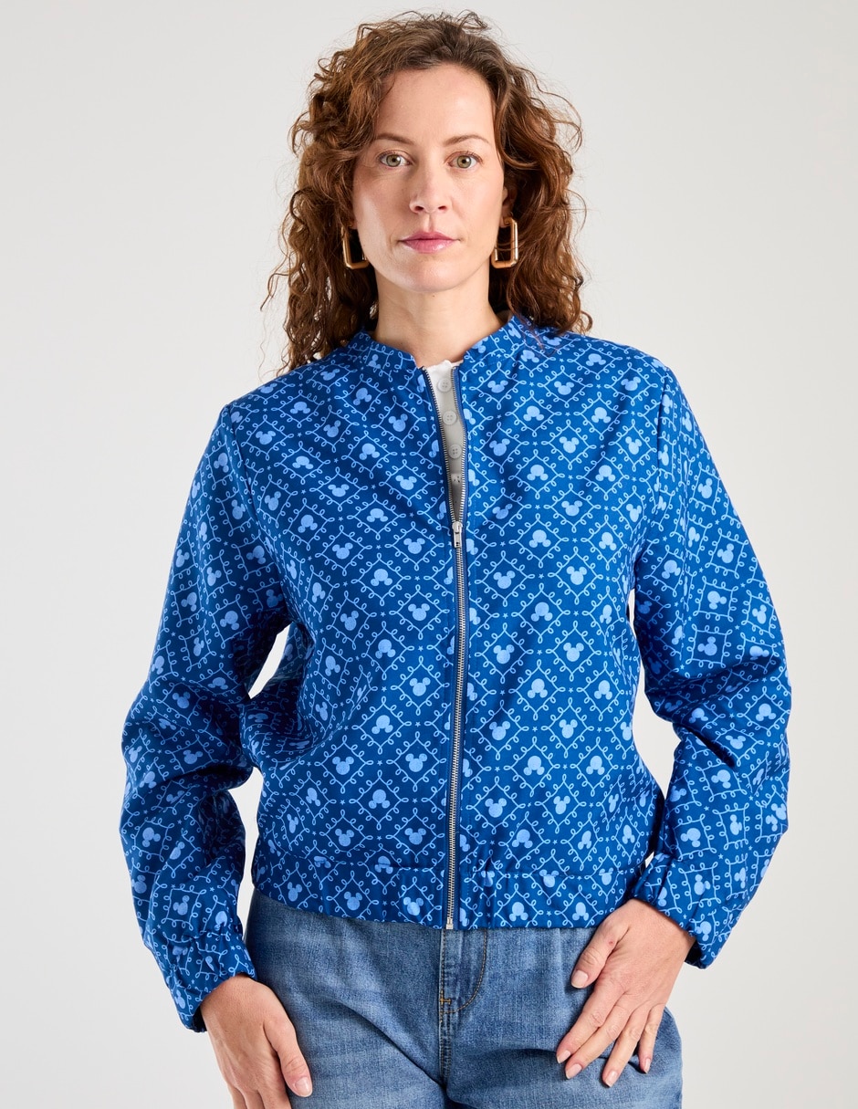 Chamarra casual Mickey Mouse para mujer Chamarra casual Mickey Mouse para mujer