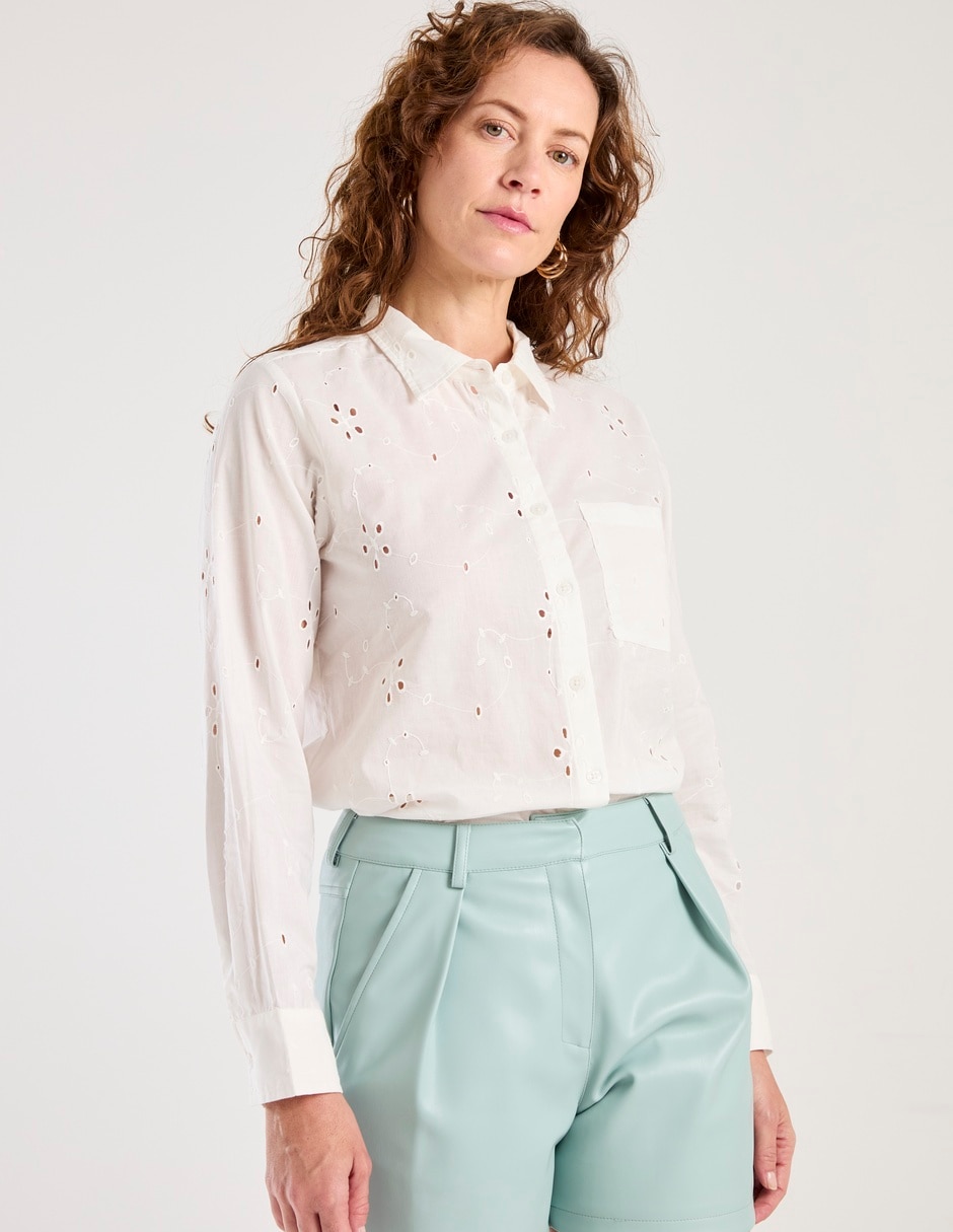 Blusa manga larga para mujer