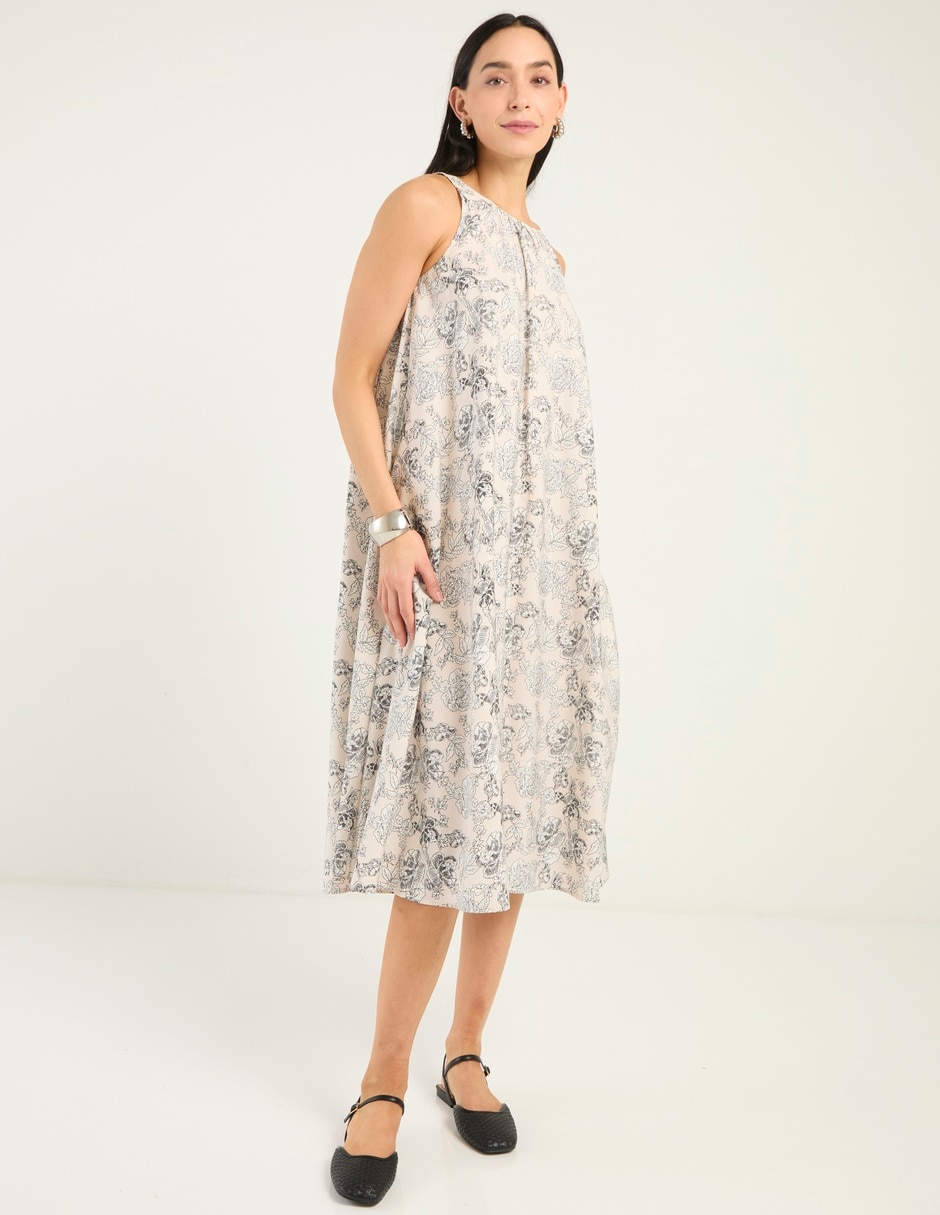 Vestido midi casual para mujer Vestido midi casual para mujer