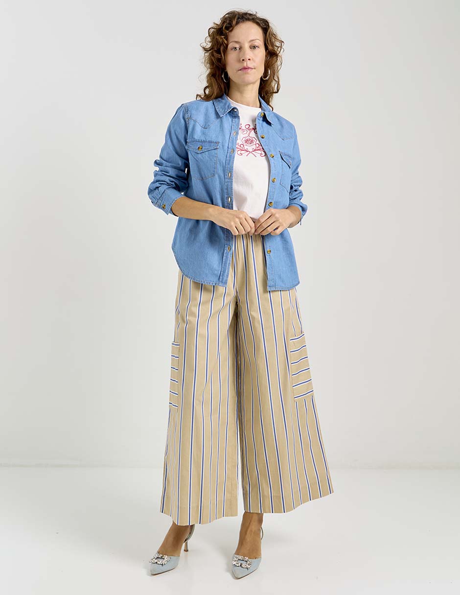 Blusa camisera manga larga para mujer 3