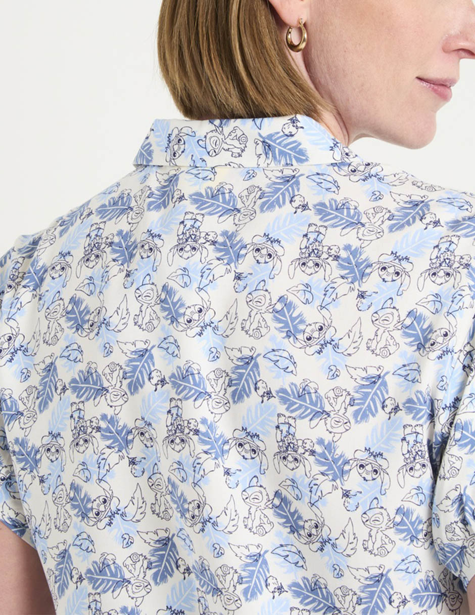 Blusa camisera manga corta para mujer 5