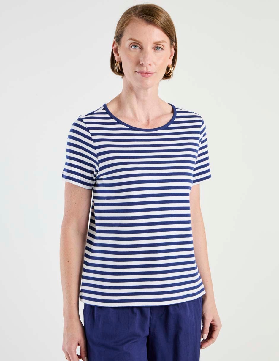 Playera manga corta cuello redondo para mujer Playera manga corta cuello redondo para mujer