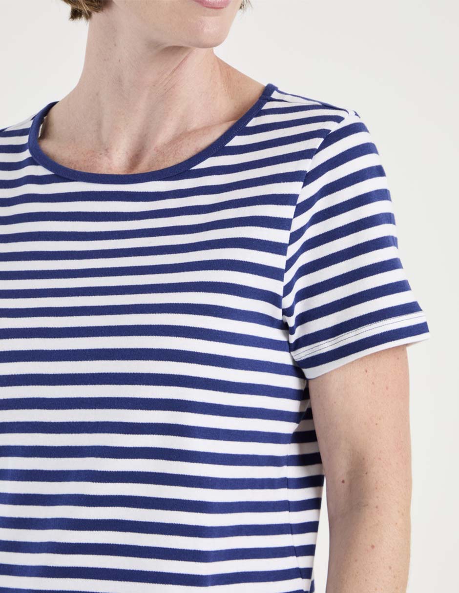 Playera manga corta cuello redondo para mujer 4