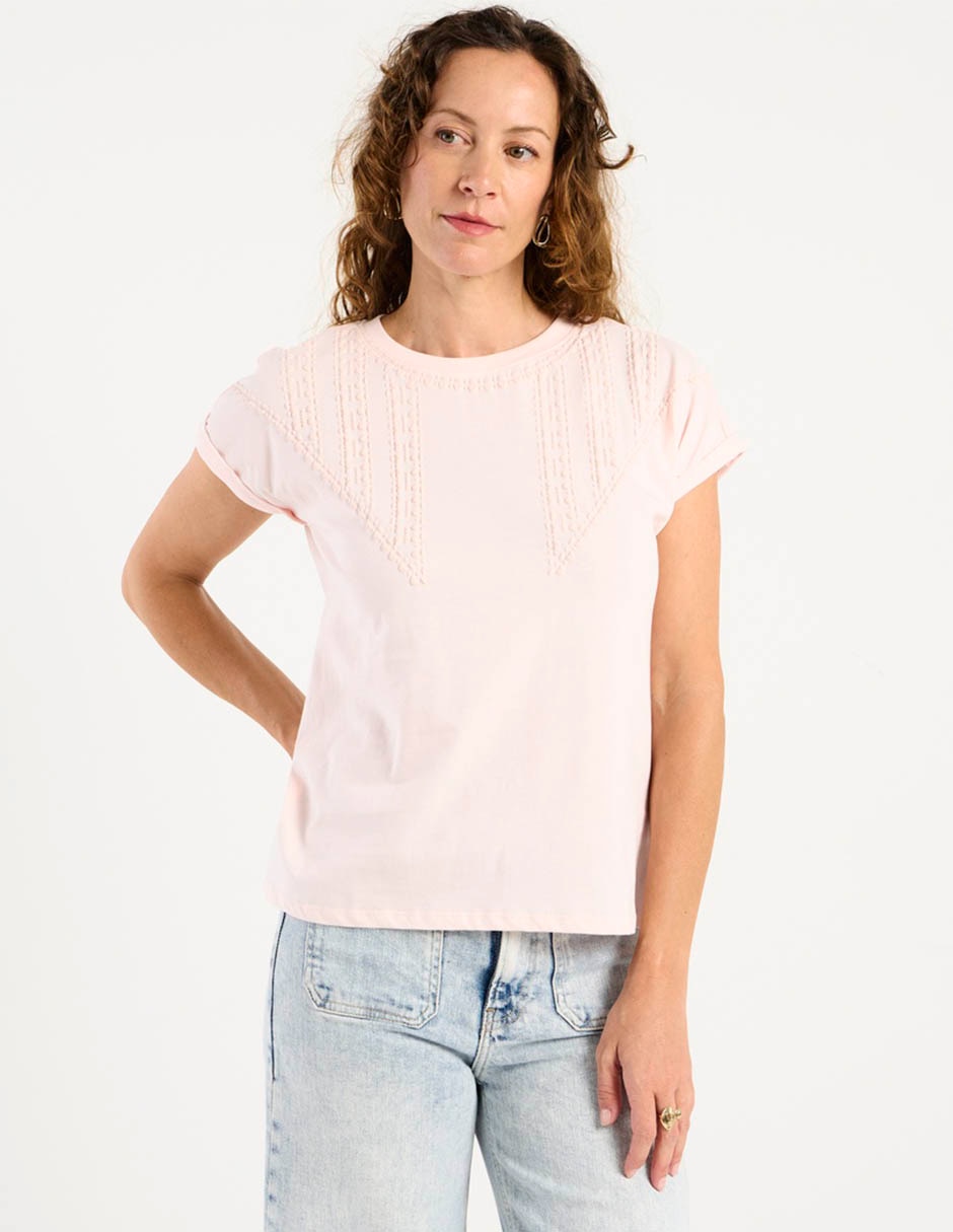 Playera manga corta cuello redondo para mujer 2