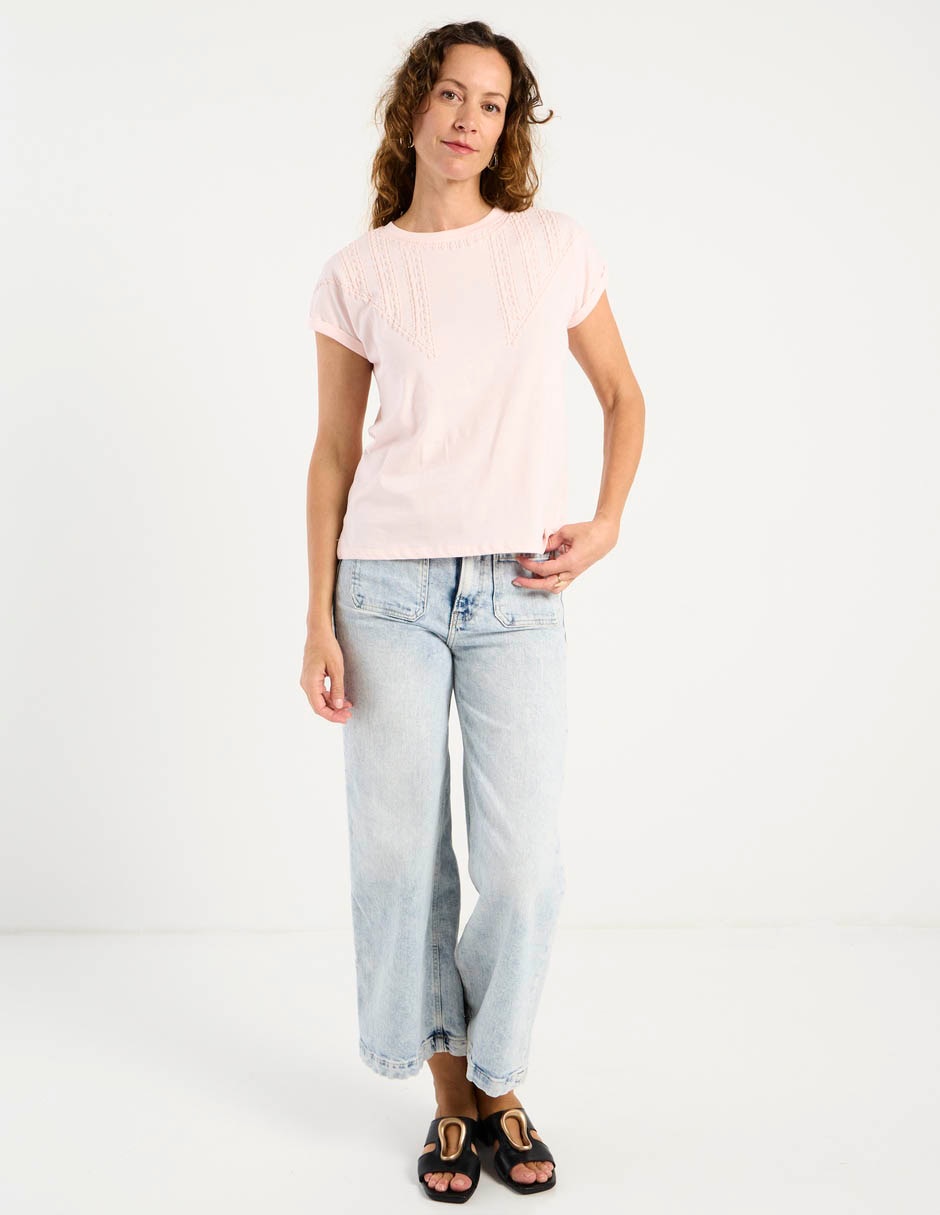 Playera manga corta cuello redondo para mujer 3