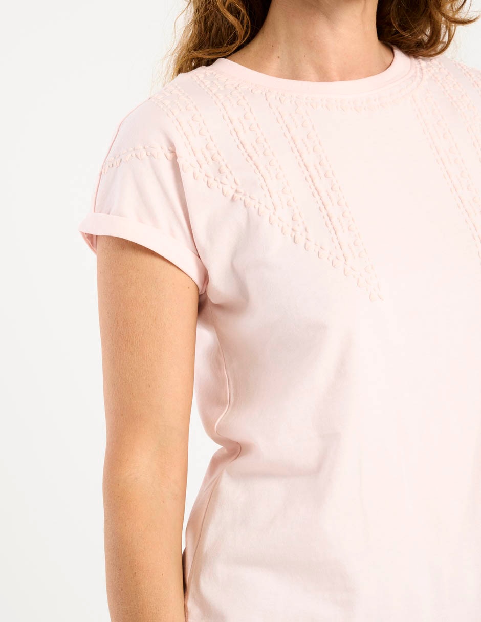Playera manga corta cuello redondo para mujer 4