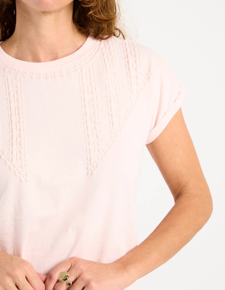 Playera manga corta cuello redondo para mujer 5