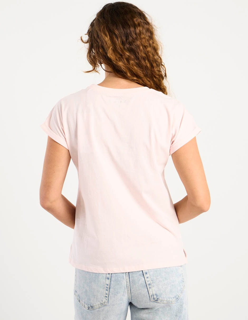 Playera manga corta cuello redondo para mujer 6