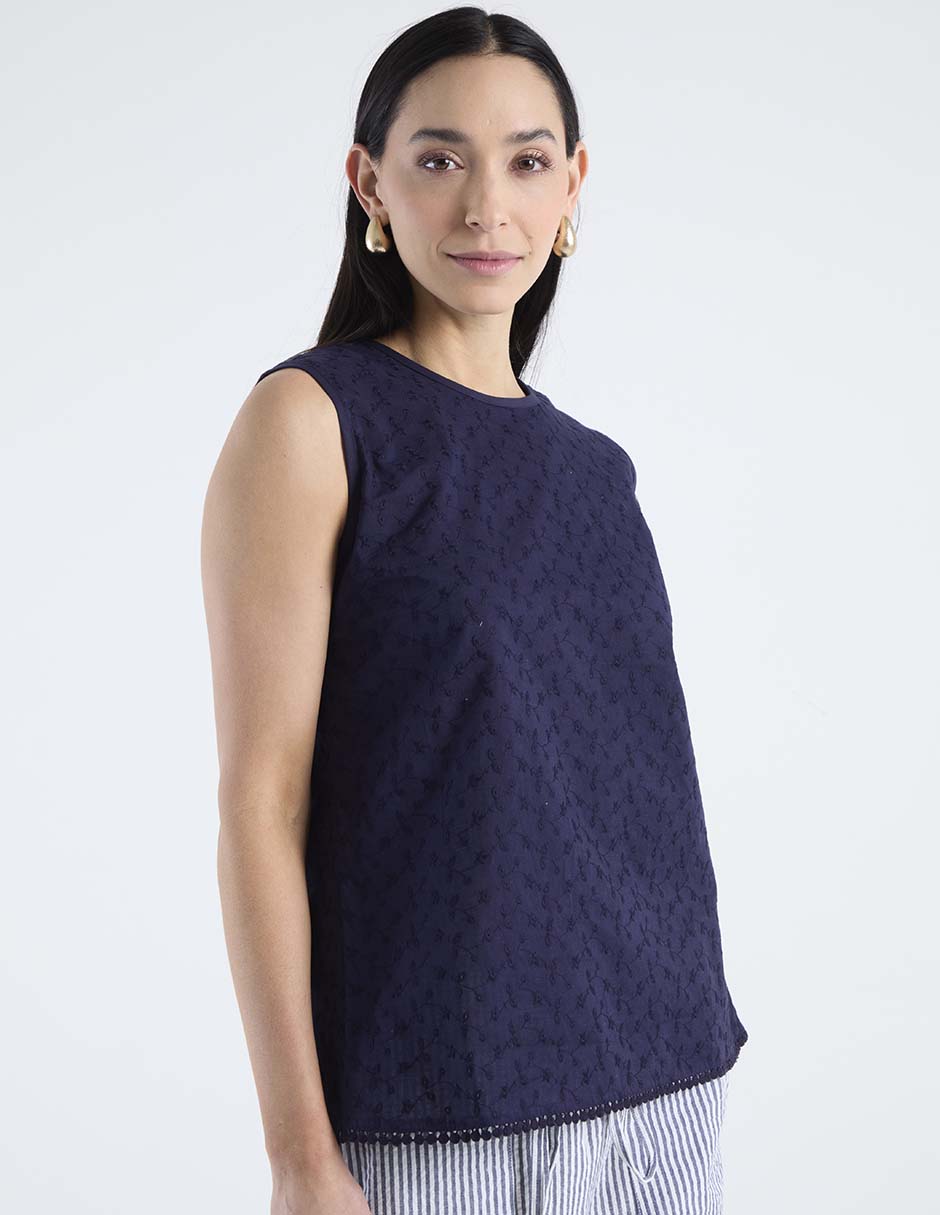 Blusa sin manga para mujer