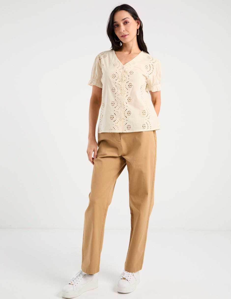 Blusa manga corta para mujer 3