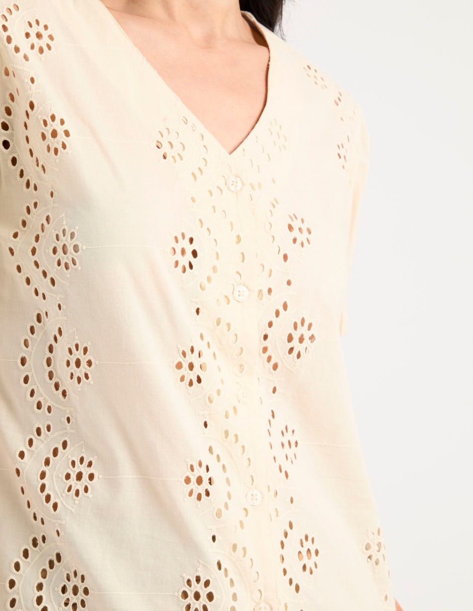 Blusa manga corta para mujer 4