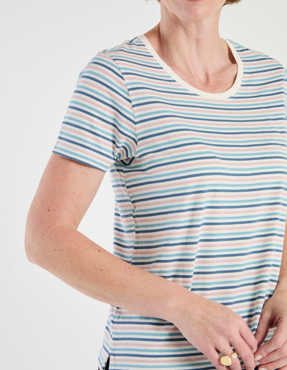 Playera manga corta cuello redondo para mujer 4