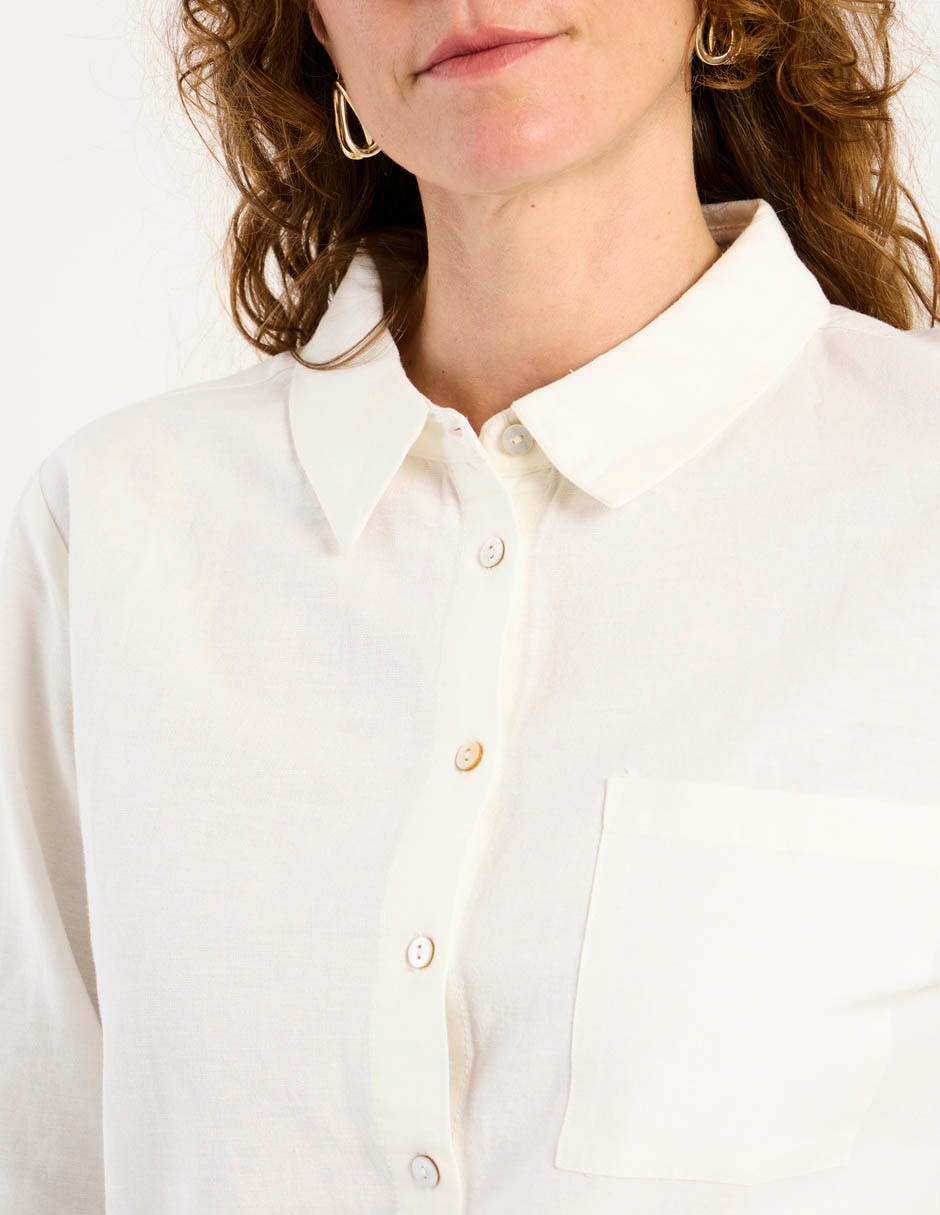 Blusa camisera manga larga para mujer 4