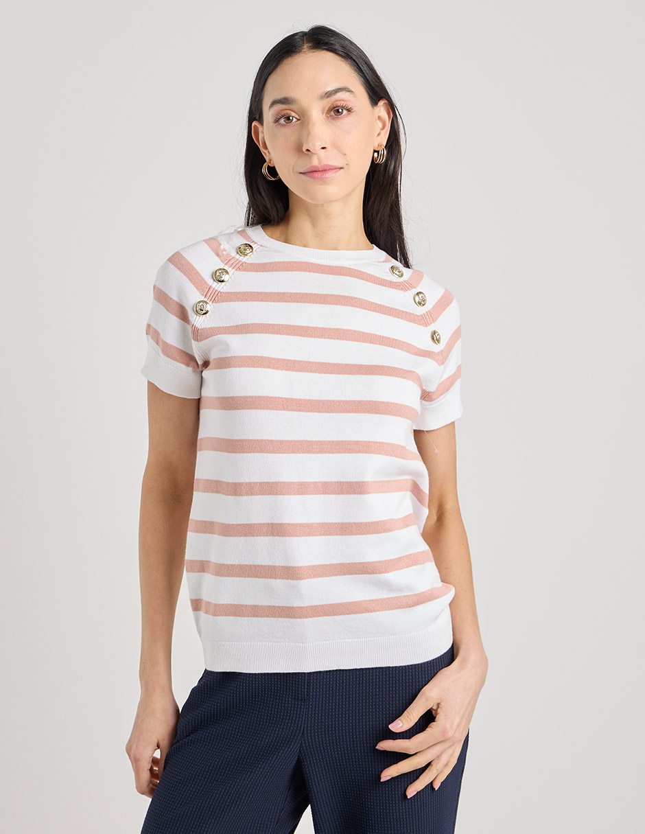 Blusa manga corta para mujer