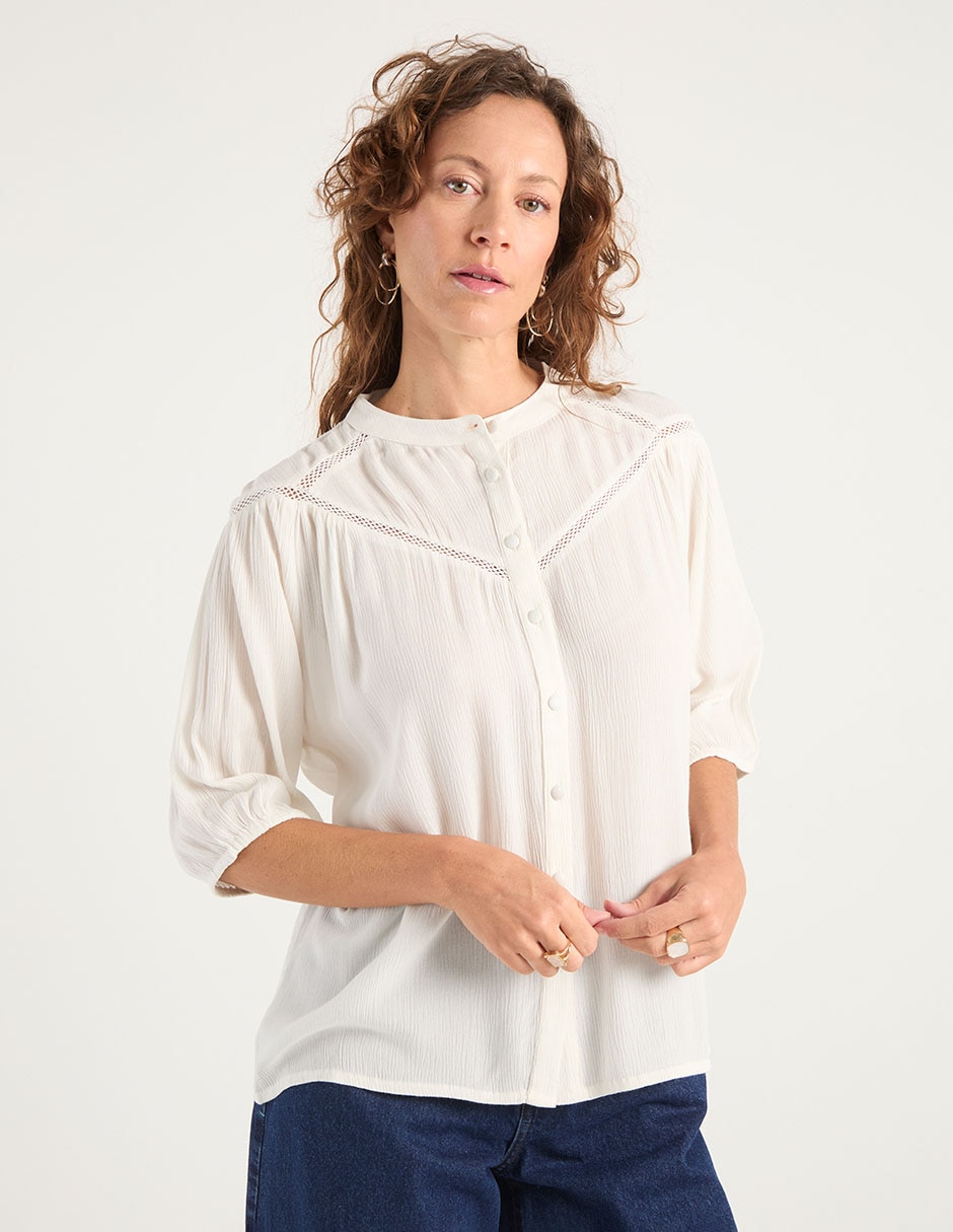 Blusa manga 3/4 para mujer Blusa manga 3/4 para mujer