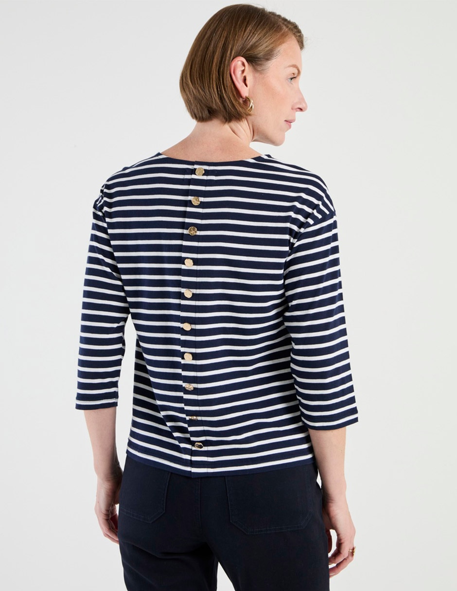 Playera manga 3/4 cuello redondo para mujer 2