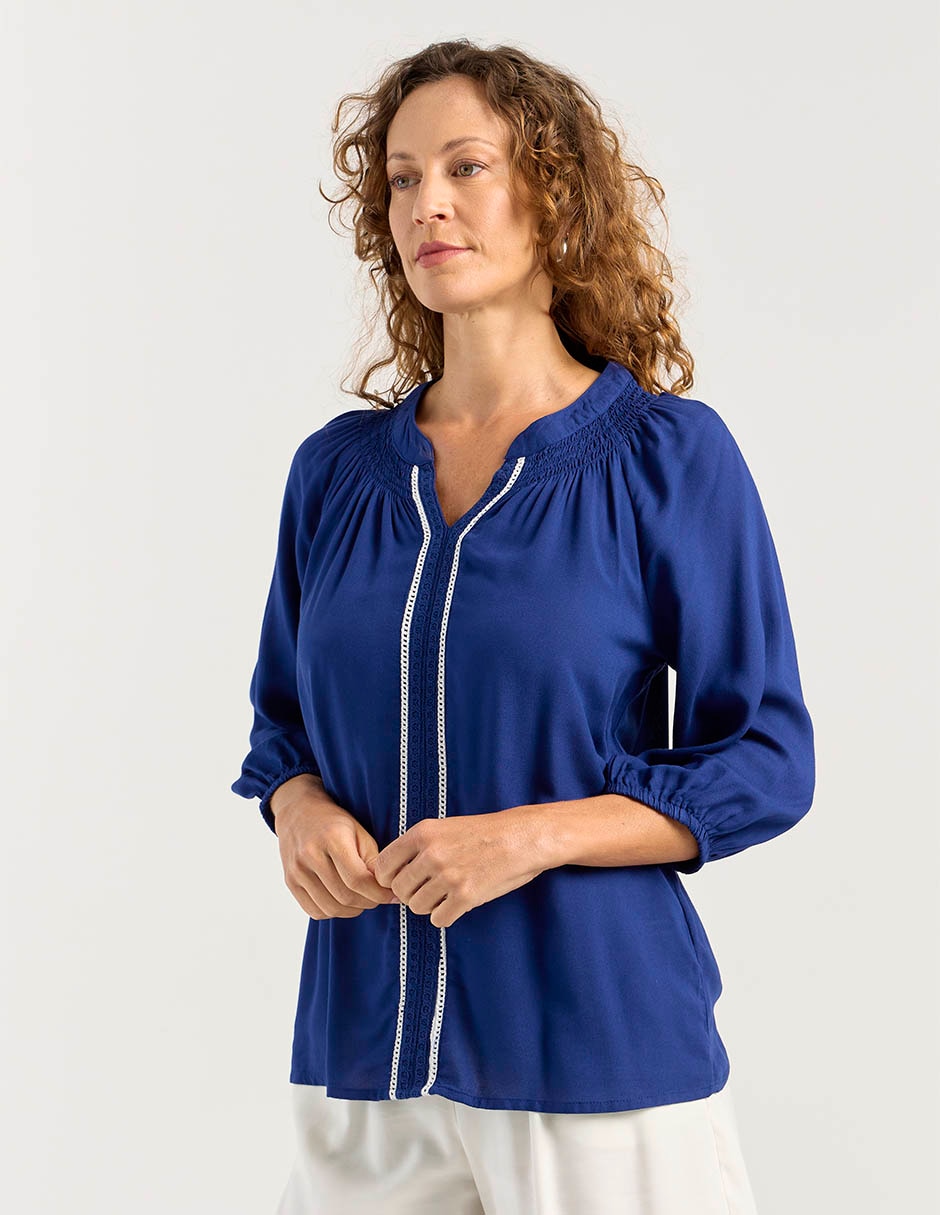 Blusa manga 3/4 para mujer Blusa manga 3/4 para mujer