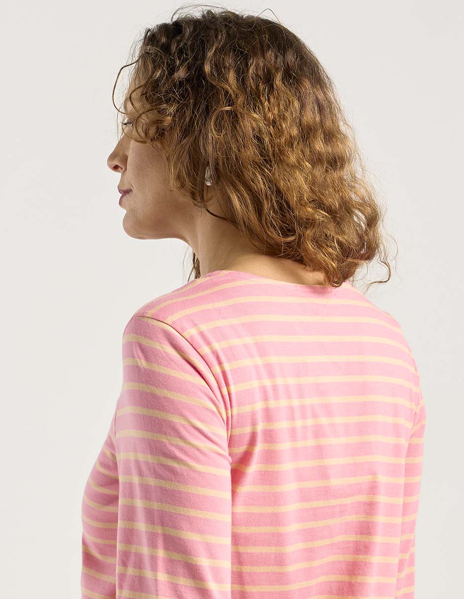 Playera manga 3/4 cuello cuadrado para mujer 5