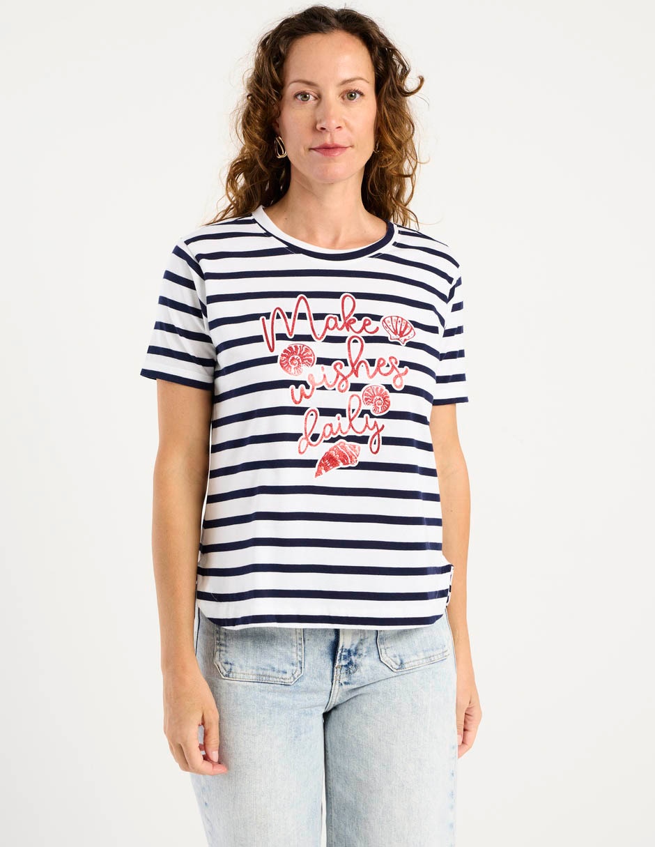 Playera manga corta cuello redondo para mujer Playera manga corta cuello redondo para mujer