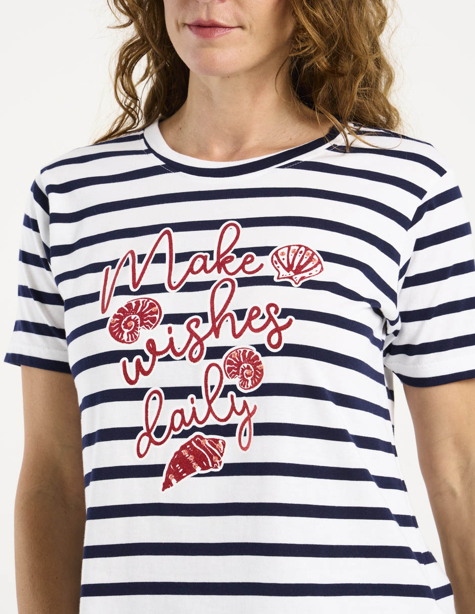 Playera manga corta cuello redondo para mujer 4