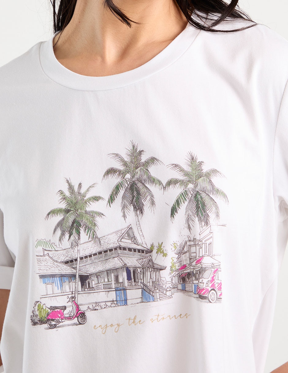 Playera manga corta cuello redondo para mujer 4