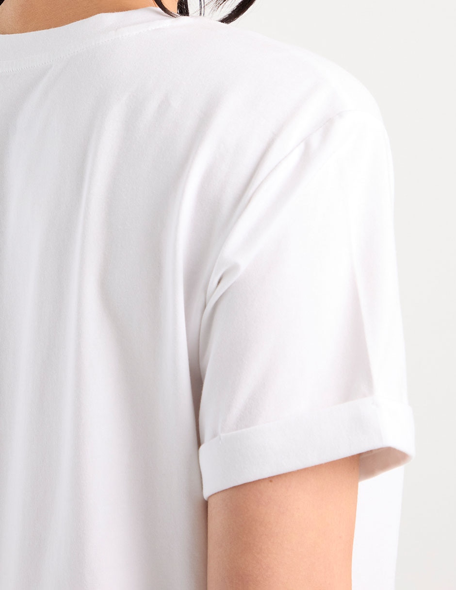 Playera manga corta cuello redondo para mujer 5