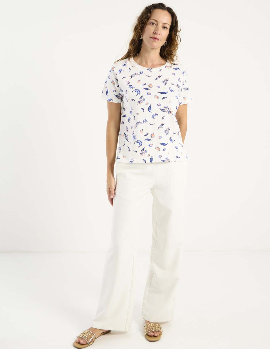 Playera manga corta cuello redondo para mujer 3