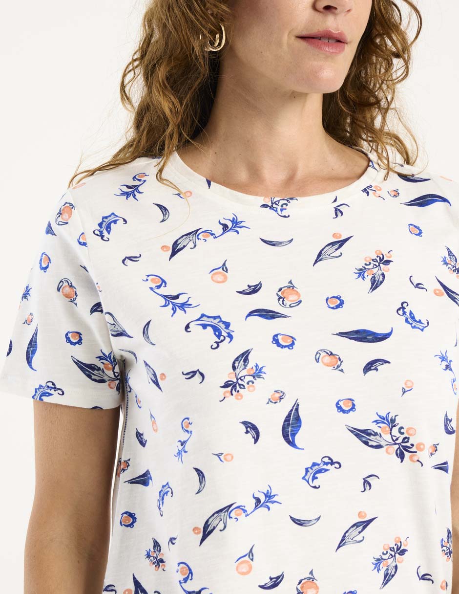 Playera manga corta cuello redondo para mujer 4