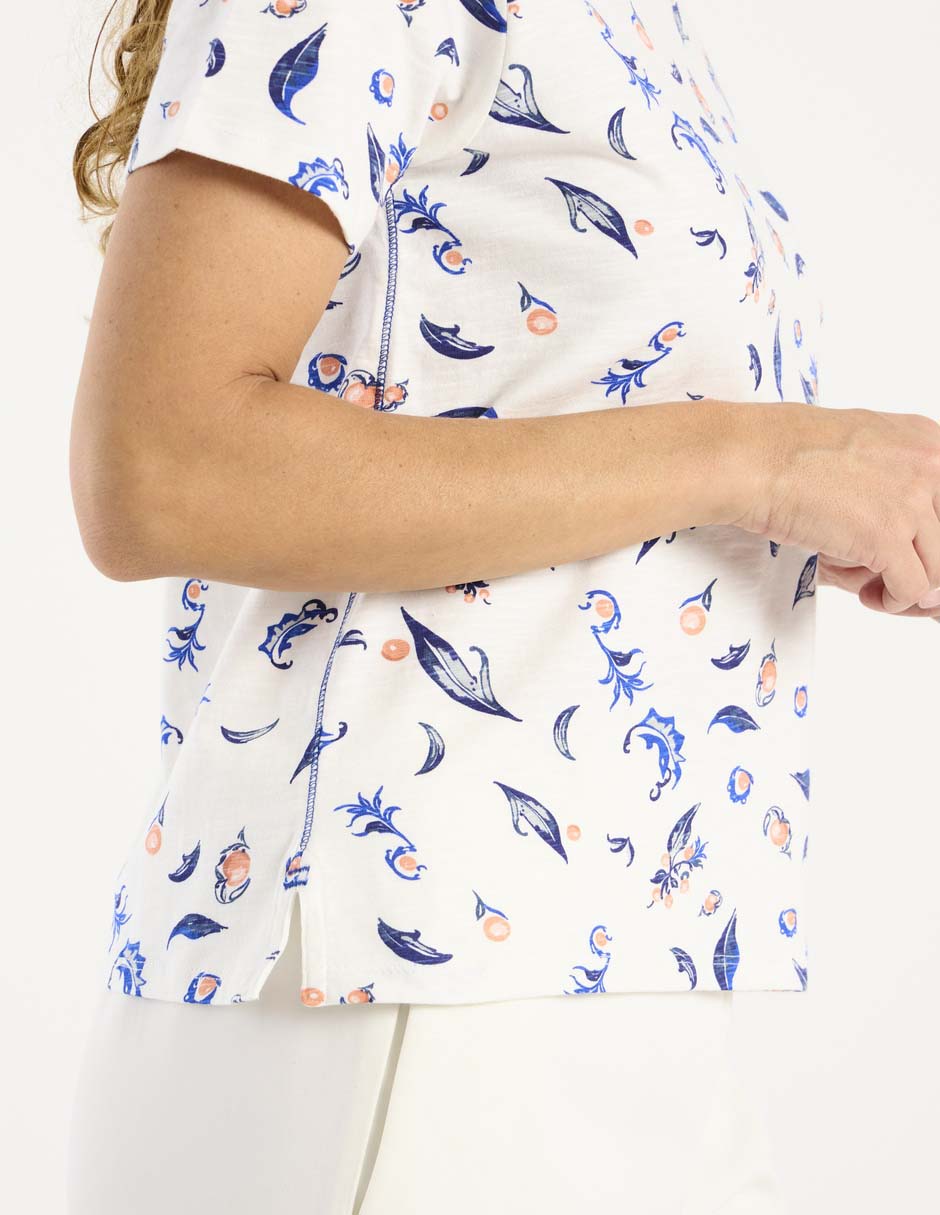 Playera manga corta cuello redondo para mujer 5