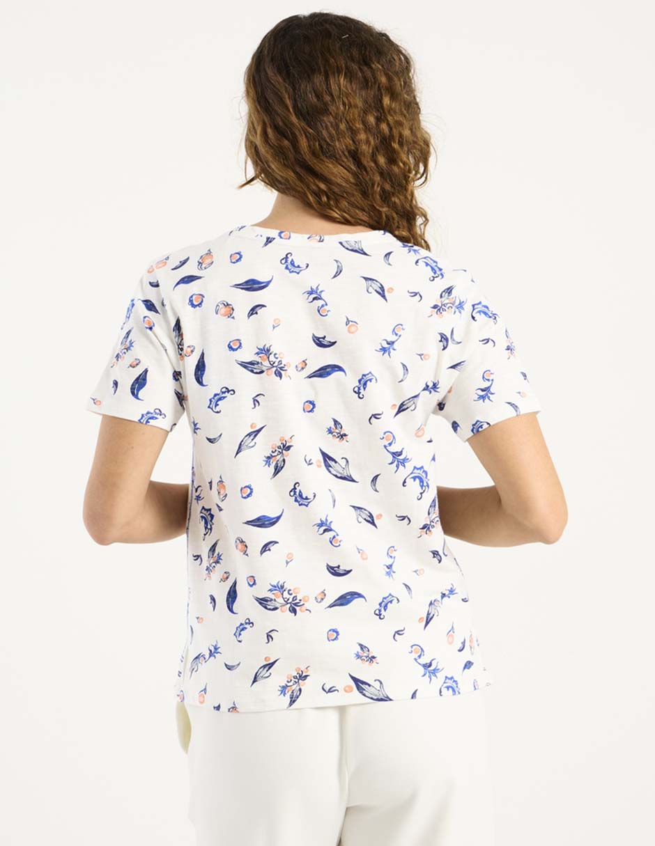 Playera manga corta cuello redondo para mujer 6