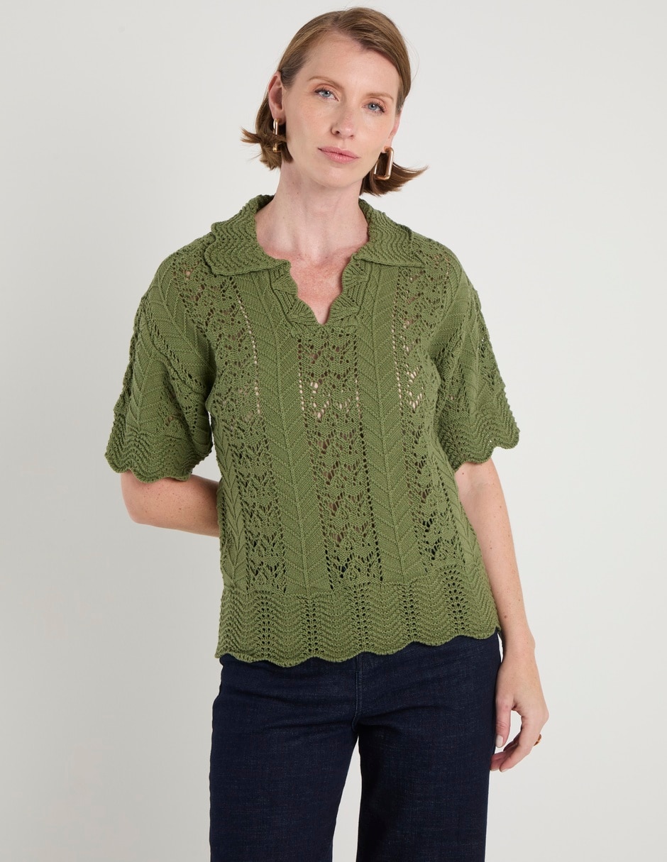 Blusa manga al codo para mujer