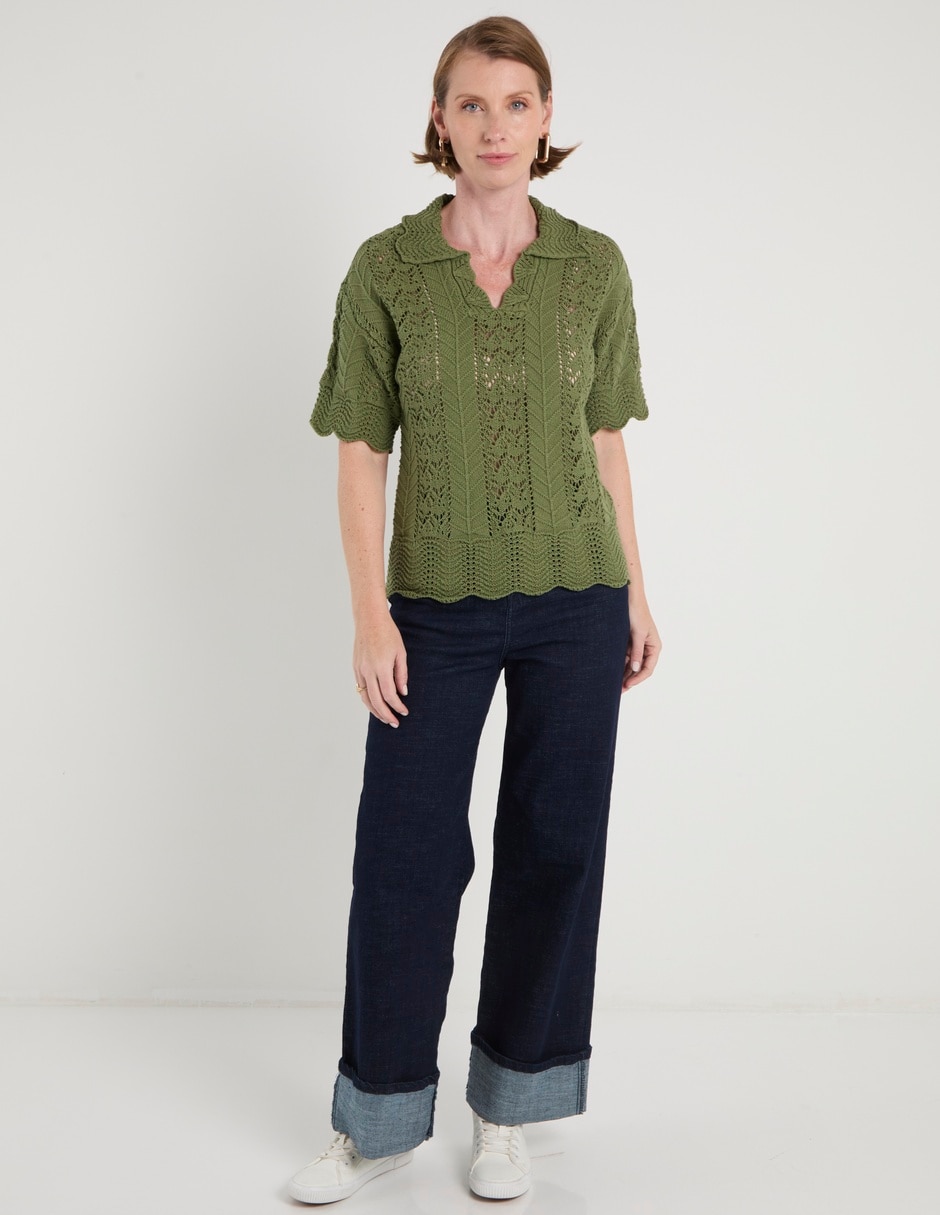 Blusa manga al codo para mujer 3